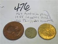 WORLD COIN LOT - AUSTRALIA, PHILIPPINES,