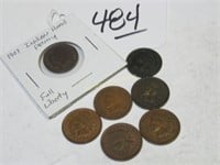 LOT OF INDIAN HEAD 1 CENT COINS ALL GOOD