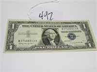 1957B SILVER CERTIFICATE $1 GOOD