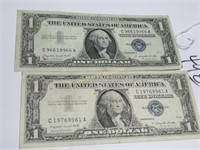 1957A SILVER CERTIFICATE $1 CIRCULATED X