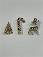 LOT OF 3 CHRISTMAS RELATED PINS