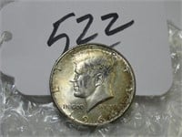 1964 KENNEDY 50 CENT COIN CIRCULATED SIL
