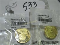LOT OF 2 $1 COINS - CH PROOF 63 2007-S J