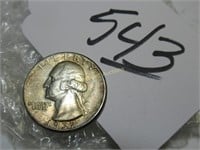 SILVER 25 CENT COIN CIRC - 1937-P