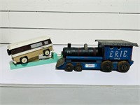 (2) Painted Wooden Vintage Toys