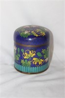A Chinese Cloisonne Cylinder Box