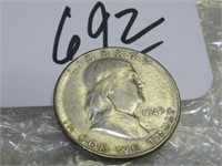 1949-S FRANKLIN 50 CENT COIN GOOD CIRC S