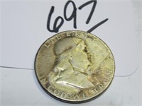 1951-S FRANKLIN 50 CENT COIN GOOD CIRC S