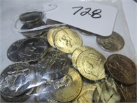 LOT OF 25 BUFFALO 5 CENT COINS 2005-P GO