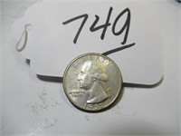 1935-D WASHINGTON 25 CENT COIN GOOD SILV