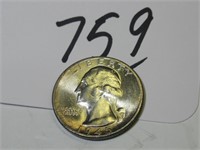 1945-S VG WASHINGTON 25 CENT COIN SILVER