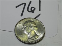 1947-D VG WASHINGTON 25 CENT COIN SILVER