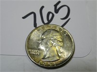 1951-D VG WASHINGTON 25 CENT COIN SILVER