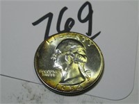 1954 VG WASHINGTON 25 CENT COIN SILVER