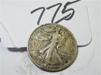 1942 WALKING LIBERTY 50 CENT COIN GOOD S