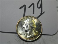 1955 VG WASHINGTON 25 CENT SILVER COIN