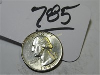 1959 VG WASHINGTON 25 CENT COIN SILVER