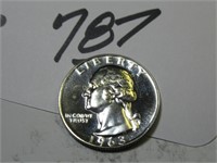 1963 VG WASHINGTON 25 CENT COIN SILVER