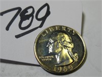 1960 VG WASHINGTON 25 CENT COIN SILVER