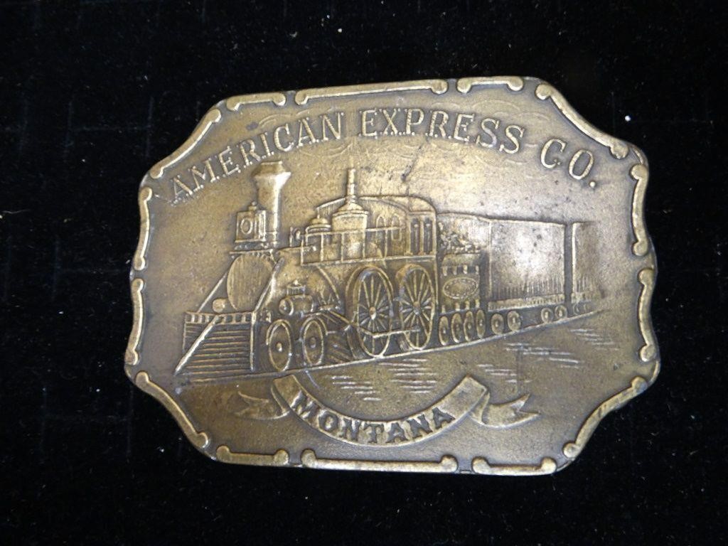 American Express Co. Montana RR Belt Buckle