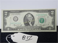 FEDERAL RESERVE 1976 VG TO UNC $2 BILL