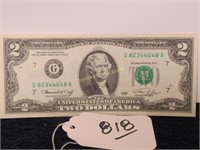 FEDERAL RESERVE 1976 VG TO UNC $2 BILL