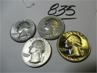 LOT OF 4 WASHINGTON COINS 1970 1970-D 19