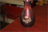 A Japanese Lacquer Hand Painted Vase