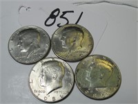 LOT OF 4 COINS JFK 50 CENT CLAD CIRC X2