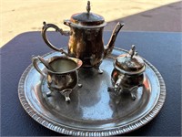 #2285 tiny silver tea service