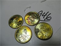 LOT OF 4 COINS 2009-P SACAGAWEA $1 VG