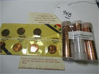 1982 SET OF 7 COINS & LINCOLN MEMORIAL 1