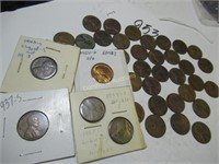 LOT OF 30 ONE CENT COINS MIXED BOX LOT 1