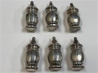 LOT OF 6 STERLING SILVER SHAKERS