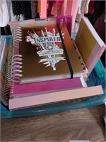 Bin w/ lid full notepads & more most are new