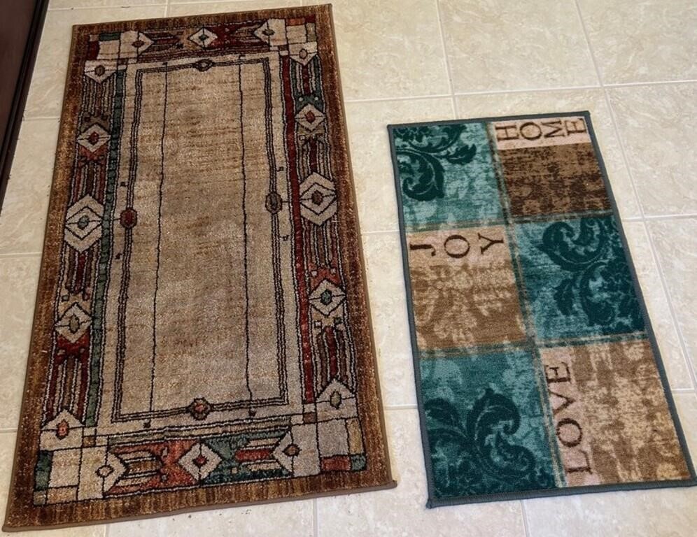 V - LOT OF 2 THROW RUGS (L8)