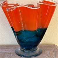 V - ARTGLASS VASE 10"T (L5)