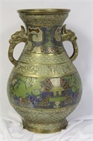 A Cloisonne or Bronze Vase