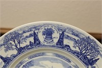 A Wedgwood Chapel Blue and White Collage Plate