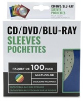 CD/DVD Sleeves 100 pack