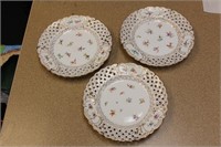 Dresden Reticulated Floral Plates