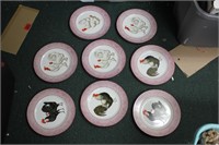 Lot of 8 Poultry Dinner Plates