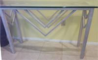 V - CONSOLE TABLE W/ GLASS TOP (H15)