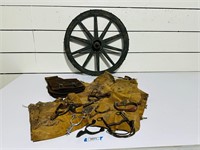 Wagon Wheel, Chaps, Saddle Bag & Spurs
