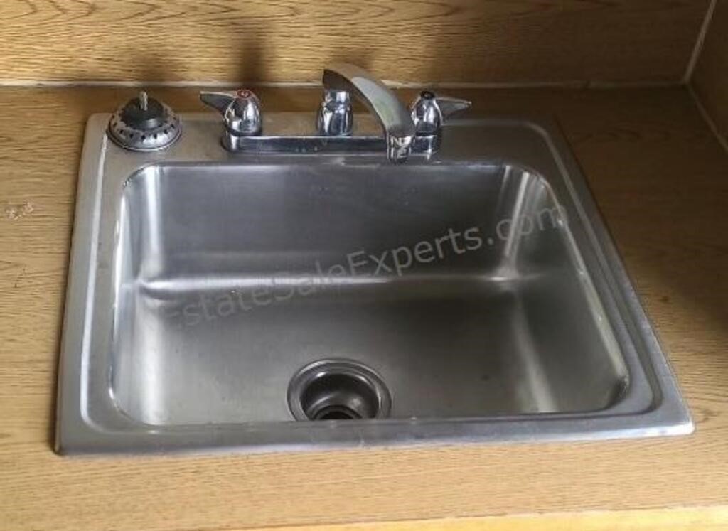 Stainless steel sink and faucet. 24×18×6. Buyer