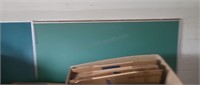 Double chalk board in room 214. Each is 72×43.