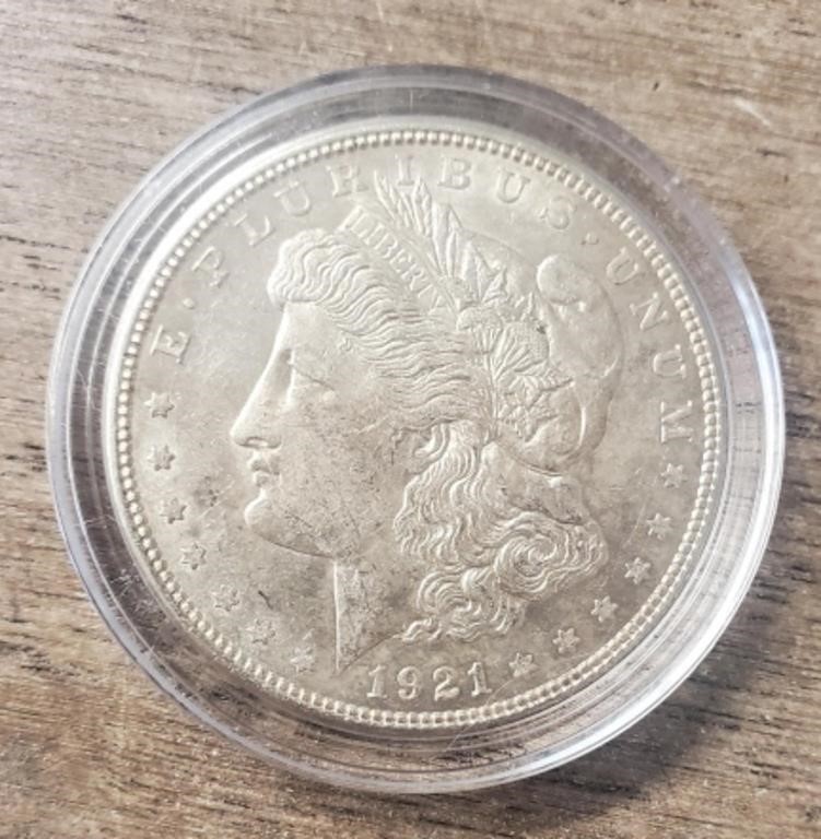 1921-D Silver Morgan Dollar MS60