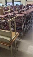 All desks, chairs and tables in room 216. Buyer