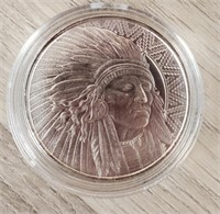 1 oz Silver Indian Chief/Buffalo Round