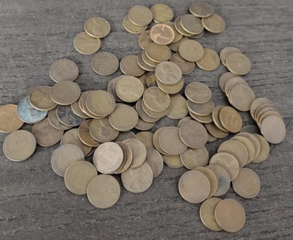 Assortment of Old Wheat Pennies #1